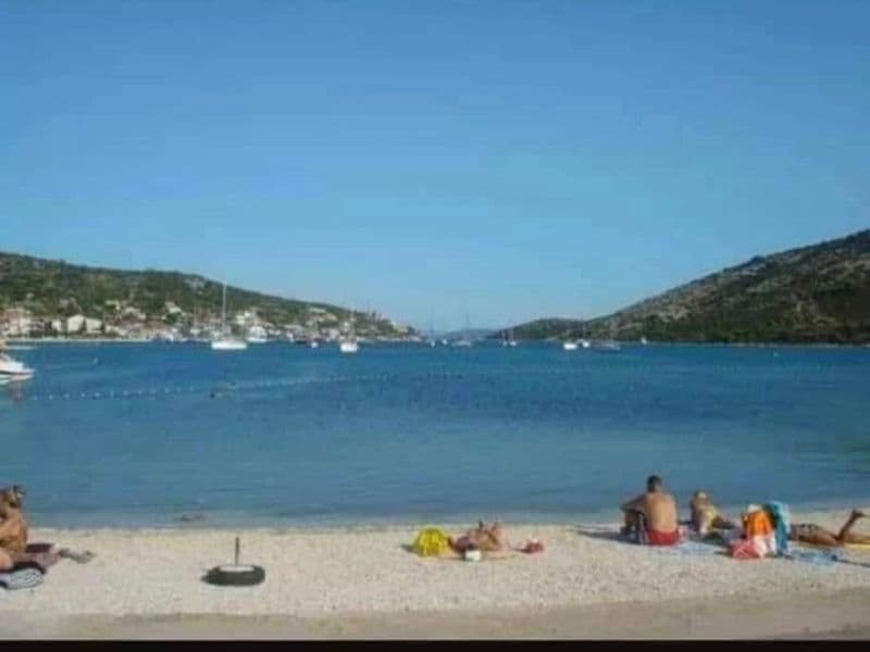 Nearby pebble beach