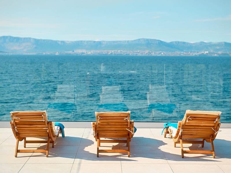 Rofftop private hot tub with panoramic Adriatic Sea view, Croatia holiday rentals
